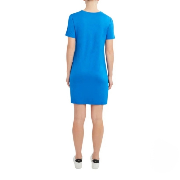 ❤️ BCBGeneration T-shirt Dress Blue Solid Women's XS Dress Short Sleeved - Picture 8 of 8